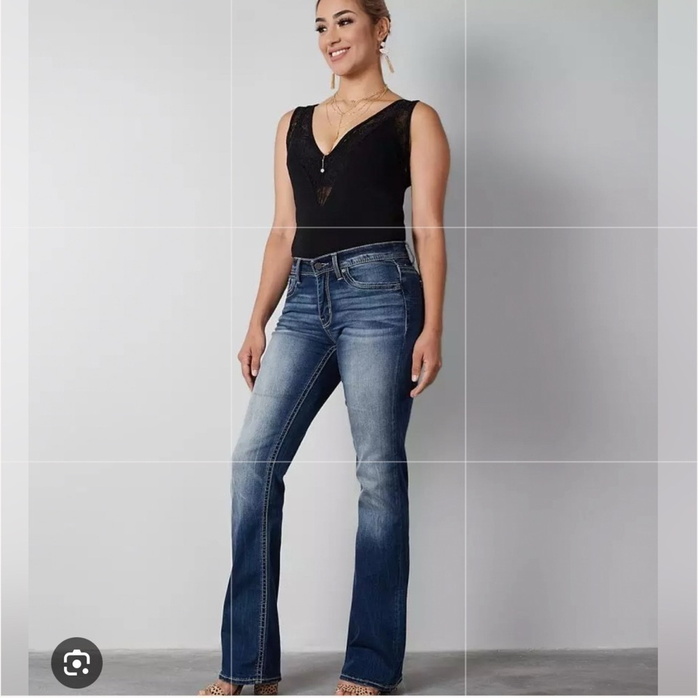 Buckle black bootcut woman’s tall jeans 36 waist 34 length fit number 76‎